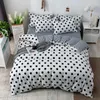 Literie sets moderne noir blanc vache blanc adulte enfants cadeaux enfants couvercle de courtepointe couverture d'oreilleur d'étudiant single dortoir décor