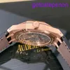 Highend AP Wrist Watch Royal Oak Series 15510OR.O.D002CR.02 ROSE GOLD BLACK FACE MENS MONSE LOISSE BUSINESS