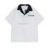 Nowa koszula Rhude Bluzka Polo Polo Polo Polo Shirt Tshirt Mens Polos Men Po dla mężczyzn nowa wysokiej jakości koszulka Rhude Luksusowa marka Mężczyzn T-shirty USA Rozmiar S-XL 73