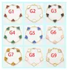 Luxury Clover 4 Flowers Designer Fashion Charm Bracelets For Girls Women 18K Gold Silver Noir blanc rouge Bracelet Green Bracelet WEDD2523186