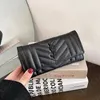 Högkvalitativ handväska Designer Plånbok Kvinnor Luxury Flap Coin Purses Cardholder Wallet Money Clutch Bags Porte Monnaie Mens Purse