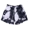 Mäns shorts BKTSQD Summer Paint Mix Style Casual Lough Beach Mesh Snabbtorkat kvart knäbasket