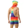 MENS SETS Rainbow Hooded Mens Tank Tops Mesh Breattable V-Neck Vests Men Shorts Streetwear Tops Tee Sports Fitness Singlets 240410