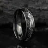 6 mm heren modieuze Tungsten carbide meteoriet Galaxy Ring Wedding met comfortabele fit dagelijks jubileum cadeau 240415