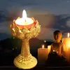 Titulares de vela Lotus Flower Tea Light Holder Stand ghee lâmpada de castiça decorativa para festa de casamento no escritório