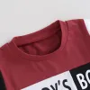 Shorts para crianças roupas infantis roupas de verão para meninos meninos duas peças roupas letra imprimir camiseta de manga curta e shorts para crianças de ternos