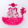 Reborn Baby Clothes 55cm Simulated Baby Clothes Sleeveless Harper Dress Shoes Headwear Set