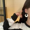 Dangle Earrings Asymmetric Black And White Geometric Circle Drop For Women Exaggerated Personality Jewelry