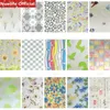 Window Stickers Variety Of Color Flowers Pattern Plant Opaque Glass Film Bathroom Living Room Kids Bedroom Self-adhesive Pvc