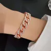 Hiphop hip-hop diamant inlagd smycken överdriven personlighetstrend kubanska armband mäns och kvinnors parti