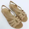 Women Sandals Pvc Flat Apri Open Beach Scarpe da femmina Jelly Calzature Solid Casual Platform Cut Out Comfy Ladies 240409