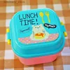 Bento Boîtes Cartoon Kittyed Bento Lunch Box Plastic Storae Box Fresh Keepin Snack Food Oranizer Household Kitchen Table Vide iRl Kid L49