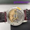 Código de relógio funcional de pulso AP 11.59 série 15210BC Platinum Smoked Wine Red Moda de moda casual Back Transparent Mechanical Watch