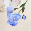 Dekorative Blumen Indoor Simulierte elegante künstliche Iris -Niederlassung mit grünen Blättern für Home Wedding Party Dekor Faux Blume