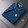 Polos Men's Mens Polos Shirt Strucying Business Business Polo Summer Summer High Quality Clain à manches Top MALBON WETHirt 230720 L49