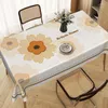 Table de table en tissu salle à manger rectangulaire thé petit nappe fraîche luxe et couvercle en linge