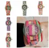 Top Luxury Colorful Wath Watch Femmes Quartz Full Bamboo Clock en bois Bracelet Color Femelle Watch Woard039S Reloj MU8590978