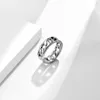 سلسلة من الفولاذ المقاوم للصدأ حلقة الهيب هوب بسيطة السلسلة حلقات الأصابع هندسية جوفاء الخاتم الأزياء المجوهرات