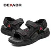 DEKABR Size 48 Male Genuine Leather Sandals Summer Casual Men Shoes Vacation Beach Shoes Fashion Outdoor Non-Slip Sneakers 240408