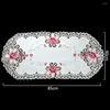 Tableau de nappe de dentelle ovale blanche