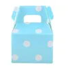 Enveloppe cadeau 50 / 100pcs Handle Treat Dot Box Biscuit Baking Apple Paper Candy pour les invités Fête d'anniversaire Goodies PACKAGE FAVORS