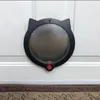 Porteurs de chats polyvalents à la porte de l'animal rond Abs 4 façons modes le volet de chien extérieur intérieur