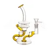 7,9 pouces Verre coude fumer la pipe à eau Bubbler Bubbler Pipes de nargues Recycler Bong Oil DAB RIGNE