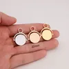 Charms 5pcs Blank Rotated Circle Pendentidants pour collier en gros en acier inoxydable gravible des joailleries bricolage