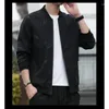 Chaquetas para hombres primavera otoño otoño breakbreaker masculina chaqueta bombardero cremallera abrigo de manga larga collar collar impreso motocicleta casual