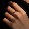 クラスターリングVentfille 925 Sterling Silve Cross Zircon Ring for Women Girl Birthday Gifter Versatile Fashion Trend Jewelry Drop