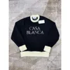 Man vrouw hoogwaardige casa blanca casablancas sweatshirt mannen ontwerper sweaters mode lange mouwen casablanc losse trui trui breint jacquard 75