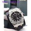 Orologio da polso AP iconico Royal Oak Offshore Serie Offshore automatico Meccanico Meccanico Belta in gomma in acciaio impermeabile Orologio da uomo 15710ST.OO.A002CA.01 Disc nero