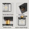 Taklampor Flush Mount Light E26 Base Modern Design Square Decorative Lamp Inga glödlampor