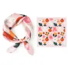 Scarves 53*53cm Silk Scarves for Woman Fashionable Pattern Smooth To The Touch Spring Summer Sun Protection Silk Scarf 100%silk small square scarf with box
