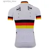 Cycling Jersey Sets Mens Germany Pink Shirt Cycling Jerseys Bike Kit Yellow Short Seve Sets Bicyc Clothing Bib Pants Ride Wear Customizab L48