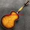 Кабели Custom 42Jumbo Cody Acoustic Guitar, твердый верхушка, флокулентная боковая сторона кленового цвета, высококачественный цвет табака.