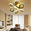 Lampe murale pendante LED nordique 3000k-6000k Gold Mental Modern Geométrique Plafond Figure avec une forme florale à lampe à lampe montée