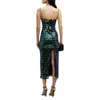 2023 Fashion Womens MIDI Bodycon Robe Sequins Spaghetti Strap sans manches Cocktail Summer Backless Party Club 240419