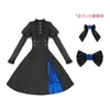 Casual Dresses Japanese Original Design Classic Women's Contrast Blue and Black Cloak Op Suit Spring Lolita Slimming Vestido de Mujer