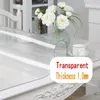 Table en chiffon nappe à l'huile Verre de protection flexible douce couverture de protection flexible transparent décor de cuisine imperméable de moderne