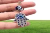 Hamsa Fatima Hand Key Rings Keychains Holder Greek Blue Evil Eye Pendants Key Chains Keyrings Turkish Lucky Jewelry2108065