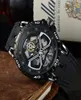 Mens Quartz Movement Watches Big Size Case Rubber Strap Sport Watch for Men Lifestyle Waterproof Hollow Gift Unikt Deaign Analog 4331479