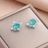 Orecchini per borchie in stile vintage di lusso cristallo zircone scintillante per femmina femmina in acciaio inossidabile gioielli all'ingrosso