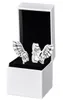 925 Sterling Silver Angel Wing Stud -oorbellen Originele doos voor vrouwen CZ Diamond Party Sieraden Earring Set6588766