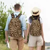Rugzak giraf bruine dierenprint camping rugzakken jongen meisje hoogwaardige zachte schooltassen schattige rugzak