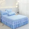 Bed Dress Lace Set Skirt Bedspread Home Textile Solid Bedroom Coverlets Bedspreads Sheets Dust Cover Bedding 240415