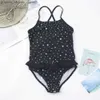 Одноказки 5-12 лет Falbala Girls Swimsuit совершенно новый летний печатный купальник купальники. Купальники для купальников Монокини костюм для купания 27 Y240412