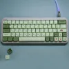 Tangentbord 124 Keys Mekaniska tangentbordskeycaps Matcha Green Dye SubliMation XDA Engelska Japanska ryska PBT -tangent Caps för Cherry MX Switch