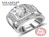 Yhamni Fashion Original 100 925 Silver Promise Engagement Rings for Paren Men Women Wedding Ring Luxe 1CT CZ Zirkon Jewelry K6051323