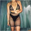 Autres culottes Femmes sous-vêtements y Drilling Fishnet Bra Set.